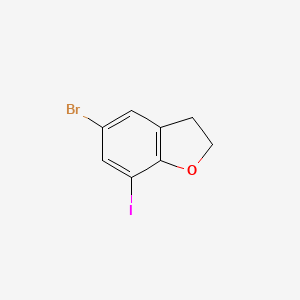 molecular formula C8H6BrIO B1376415 5-Bromo-7-Iodo-2,3-dihydrobenzofuran CAS No. 1566912-44-4