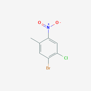 molecular formula C7H5BrClNO2 B1376417 1-Bromo-2-chloro-5-methyl-4-nitrobenzene CAS No. 1268816-55-2