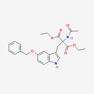 Diethyl 2-acetamido-2-((5-(phenylmethoxy)indol-3-yl)methyl)malonate