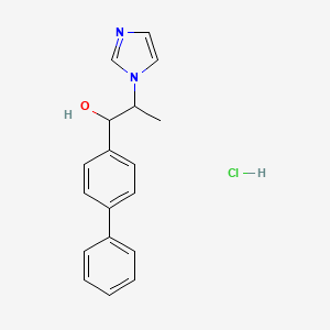 2-(1H-imidazol-1-ium-1-yl)-1-(4-phenylphenyl)propan-1-ol chloride