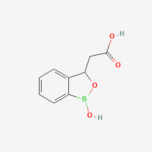 molecular formula C9H9BO4 B1376418 2-(1-Hydroxy-1,3-dihydro-2,1-benzoxaborol-3-yl)acetic acid CAS No. 19203-45-3