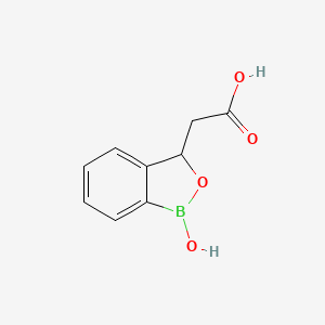 molecular formula C9H9BO4 B1376418 2-(1-羟基-1,3-二氢-2,1-苯并氧硼杂环-3-基)乙酸 CAS No. 19203-45-3