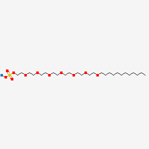 3,6,9,12,15,18,21-Heptaoxatritriacontan-1-ol, hydrogen sulfate, sodium salt