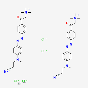 zinc;[2-[4-[[4-[2-cyanoethyl(methyl)amino]phenyl]diazenyl]phenyl]-2-oxoethyl]-trimethylazanium;tetrachloride