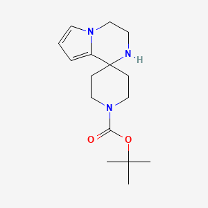 molecular formula C16H25N3O2 B1376420 tert-butyl 3',4'-dihydro-2'H-spiro[piperidine-4,1'-pyrrolo[1,2-a]pyrazine]-1-carboxylate CAS No. 1392466-65-7