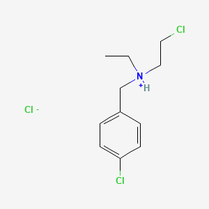 2-chloroethyl-[(4-chlorophenyl)methyl]-ethylazanium;chloride