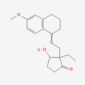 (2S-(2alpha(E),3beta))-2-(2-(3,4-Dihydro-6-methoxy-1(2H)-naphthylidene)ethyl)-2-ethyl-3-hydroxycyclopentan-1-one