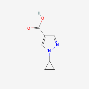 molecular formula C7H8N2O2 B1376437 1-cyclopropyl-1H-pyrazole-4-carboxylic acid CAS No. 1622883-44-6