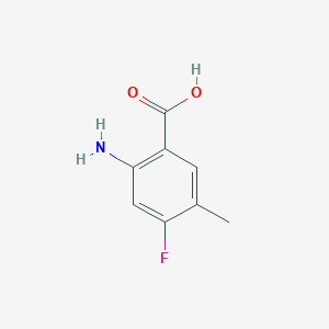 molecular formula C8H8FNO2 B1376446 2-Amino-4-fluoro-5-methylbenzoic acid CAS No. 637347-83-2