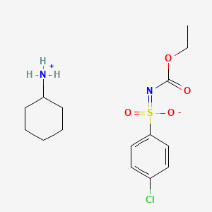 4-chloro-N-ethoxycarbonylbenzenesulfonimidate;cyclohexylazanium