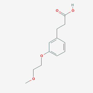 molecular formula C12H16O4 B1376448 3-[3-(2-甲氧基乙氧基)苯基]丙酸 CAS No. 1035271-23-8
