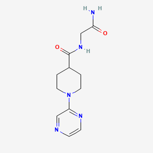 N-(2-amino-2-oxoethyl)-1-pyrazin-2-ylpiperidine-4-carboxamide