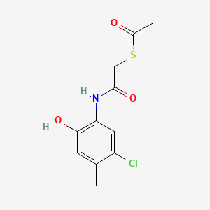 Ethanethioic acid, S-[2-[(5-chloro-2-hydroxy-4-methylphenyl)amino]-2-oxoethyl] ester