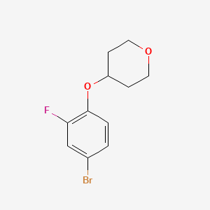 molecular formula C11H12BrFO2 B1376454 4-(4-Bromo-2-fluorophenoxy)oxane CAS No. 1239611-29-0