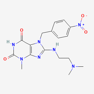 8-{[2-(dimethylamino)ethyl]amino}-3-methyl-7-(4-nitrobenzyl)-3,7-dihydro-1H-purine-2,6-dione