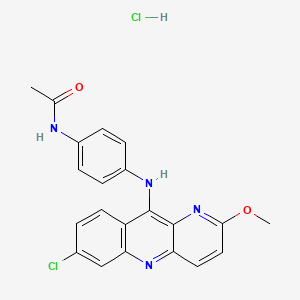 N-[4-[(7-chloro-2-methoxybenzo[b][1,5]naphthyridin-10-yl)amino]phenyl]acetamide;hydrochloride