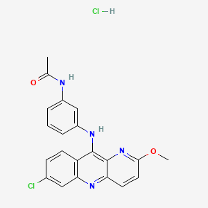 N-(3-((7-Chloro-2-methoxybenzo(b)-1,5-naphthyridin-10-yl)amino)phenyl)acetamide monohydrochloride