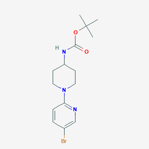 molecular formula C15H22BrN3O2 B1376460 2-[4-(Boc-amino)-1-piperidinyl]-5-bromopyridine CAS No. 1042917-47-4