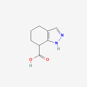 molecular formula C8H10N2O2 B1376462 4,5,6,7-四氢-1H-吲唑-7-羧酸 CAS No. 1423035-09-9