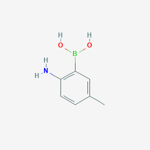 molecular formula C7H10BNO2 B1376465 2-Amino-5-methylphenylboronic acid CAS No. 948592-72-1