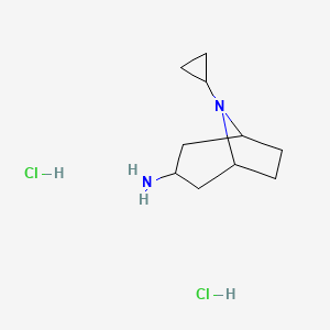 molecular formula C10H20Cl2N2 B1376467 8-Cyclopropyl-8-azabicyclo[3.2.1]octan-3-amine dihydrochloride CAS No. 1210204-95-7