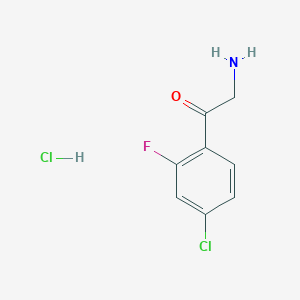 2-Amino-1-(4-chloro-2-fluorophenyl)ethan-1-one hydrochloride