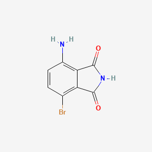 molecular formula C8H5BrN2O2 B1376478 4-氨基-7-溴异吲哚-1,3-二酮 CAS No. 866767-06-8