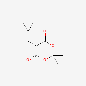 molecular formula C10H14O4 B1376491 5-(Cyclopropylmethyl)-2,2-dimethyl-1,3-dioxane-4,6-dione CAS No. 351866-06-3