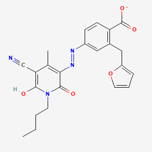 2-Furanylmethyl 4-((1-butyl-5-cyano-1,6-dihydro-2-hydroxy-4-methyl-6-oxopyridin-3-yl)azo)benzoate