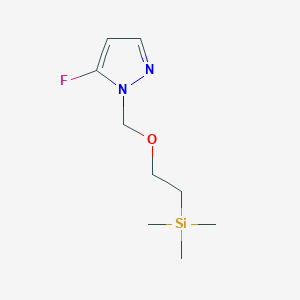molecular formula C9H17FN2OSi B1376497 5-fluoro-1-{[2-(trimethylsilyl)ethoxy]methyl}-1H-pyrazole CAS No. 1803590-60-4