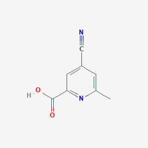molecular formula C8H6N2O2 B1376503 4-氰基-6-甲基吡啶酸 CAS No. 1060809-93-9