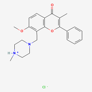 7-Methoxy-3-methyl-8-(4-methyl-1-piperazinyl)methylflavone hydrochloride