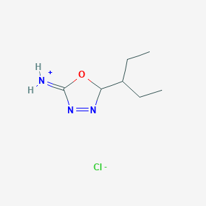 2-(1-Ethylpropyl)-5-imino-delta(sup 2)-1,3,4-oxadiazoline hydrochloride