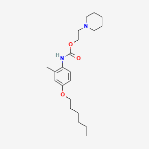 Carbanilic acid, 4-(hexyloxy)-2-methyl-, 2-piperidinoethyl ester