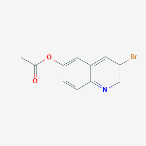 molecular formula C11H8BrNO2 B1376512 3-溴喹啉-6-基乙酸酯 CAS No. 1022151-47-8