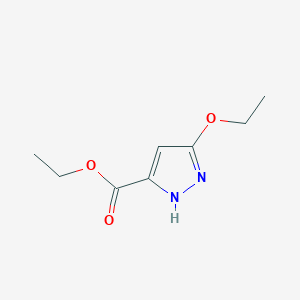 molecular formula C8H12N2O3 B1376514 Ethyl 5-ethoxy-1H-pyrazole-3-carboxylate CAS No. 1116656-05-3