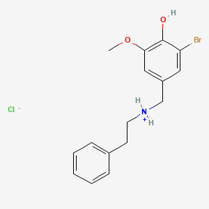 2-Bromo-6-methoxy-alpha-(phenethylamino)-p-cresol hydrochloride