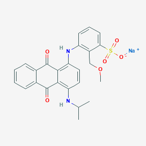 molecular formula C25H23N2NaO6S B13765170 Sodium ((9,10-dihydro-4-(isopropylamino)-9,10-dioxo-1-anthryl)amino)methoxytoluenesulphonate CAS No. 70224-87-2