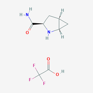 molecular formula C8H11F3N2O3 B1376520 (1R,3R,5R)-2-Azabicyclo[3.1.0]hexane-3-carboxamide 2,2,2-trifluoroacetate CAS No. 1133811-50-3