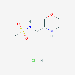 molecular formula C6H15ClN2O3S B1376521 N-[(morpholin-3-yl)methyl]methanesulfonamide hydrochloride CAS No. 1361219-74-0