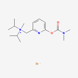 Diisopropyl((3-hydroxy-2-pyridyl)methyl)methylammonium bromide dimethylcarbamate (ester)