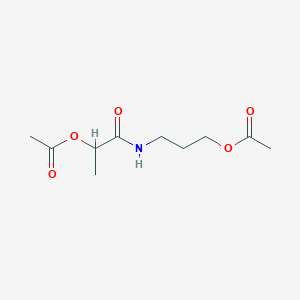 3-{[2-(Acetyloxy)propanoyl]amino}propyl acetate