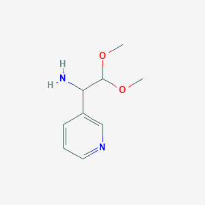 molecular formula C9H14N2O2 B1376523 2,2-Dimethoxy-1-(pyridin-3-yl)ethan-1-amine CAS No. 1521100-22-0