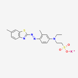 Ethanesulfonic acid, 2-(ethyl(3-methyl-4-((6-methyl-2-benzothiazolyl)azo)phenyl)amino)-, potassium salt