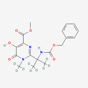 Methyl 2-[1,1,1,3,3,3-hexadeuterio-2-(phenylmethoxycarbonylamino)propan-2-yl]-5-hydroxy-6-oxo-1-(trideuteriomethyl)pyrimidine-4-carboxylate