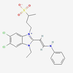 5,6-Dichloro-1-ethyl-2-[2-(phenylamino)vinyl]-3-(3-sulfonatobutyl)-1H-benzimidazolium