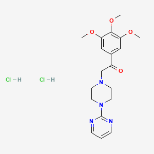 Acetophenone, 2-(4-(2-pyrimidyl)piperazinyl)-3',4',5'-trimethoxy-, dihydrochloride