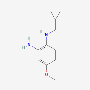 molecular formula C11H16N2O B1376537 N1-(cyclopropylmethyl)-4-methoxybenzene-1,2-diamine CAS No. 1257327-82-4