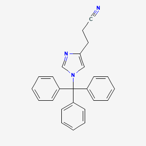 molecular formula C25H21N3 B13765405 3-(1-Tritylimidazol-4-yl)propanenitrile 