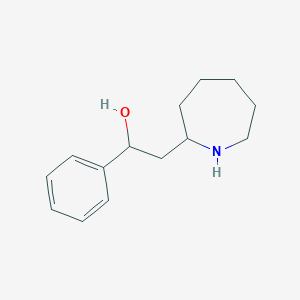 molecular formula C14H21NO B1376541 2-(氮杂环戊烷-2-基)-1-苯基乙醇 CAS No. 1376300-28-5